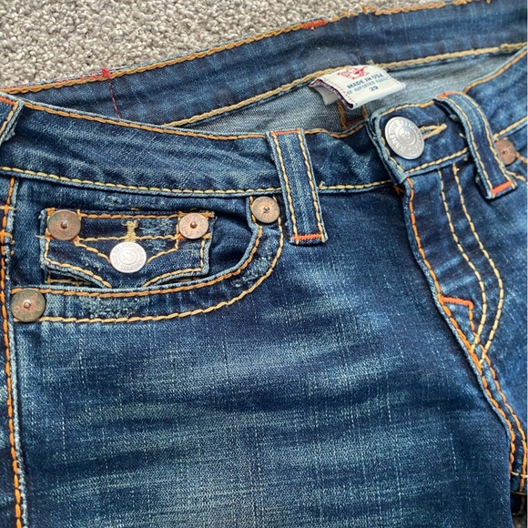 Y2K True Religion Womens Rainbow Billy Lowrise Flare‎ Jeans Size 29 - Picture 6 of 10